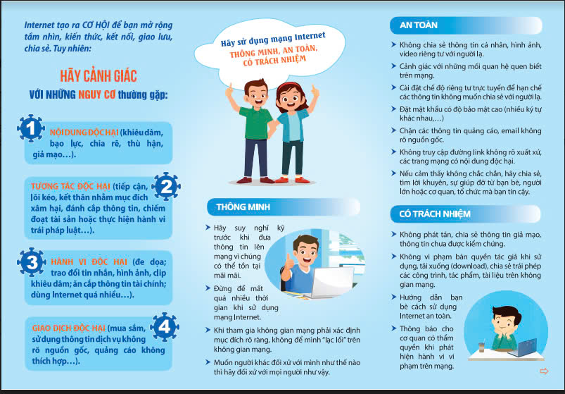 Hãy sử dụng mạng internet thông minh, an toàn, có trách nhiệm