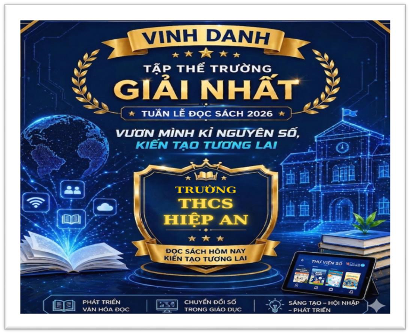Trường THCS Hiệp An Bứt Phá Ngoạn Mục, Chính Thức Cán Đích Top 1 Tuần Lễ Đọc Sách 2026